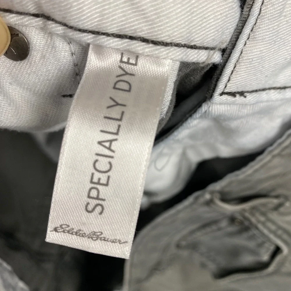 Eddie Bauer Legendwash Straight Fit Cotton Pants Mens 40 Gray Specially Dyed